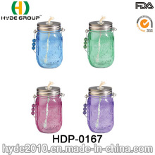 16oz personalizou o frasco de pedreiro plástico livre de BPA com palha (HDP-0167)